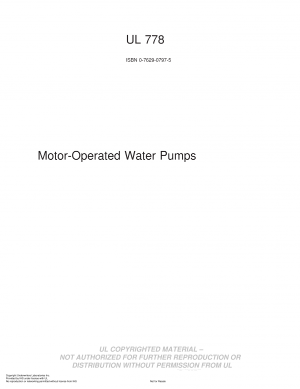 UL 778 PDF UL 778 PDF